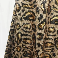 3mm leopard print sequin fabric animal pattern telas ins hot fashion designer diy material stoffen tecido