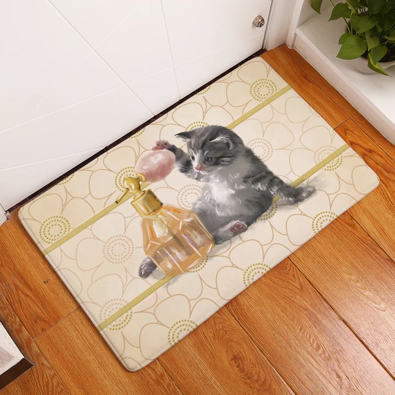 Придверные коврики милые с рисунком животных напольные для кухни и ванной