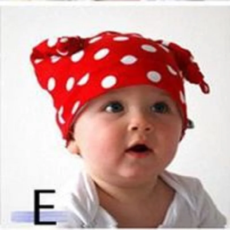 Dot baby girl beanies Fashion Cotton Newborn hats 0-3 years Bebes Boys caps berets Babies Headband Hair Clip Infant Bonnet | Детская