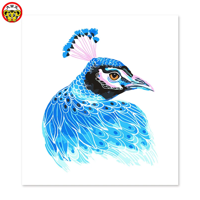 painting by numbers art paint number Beautiful peacock Draw on canvas Digital Painting Famous paintings Abstract Co |