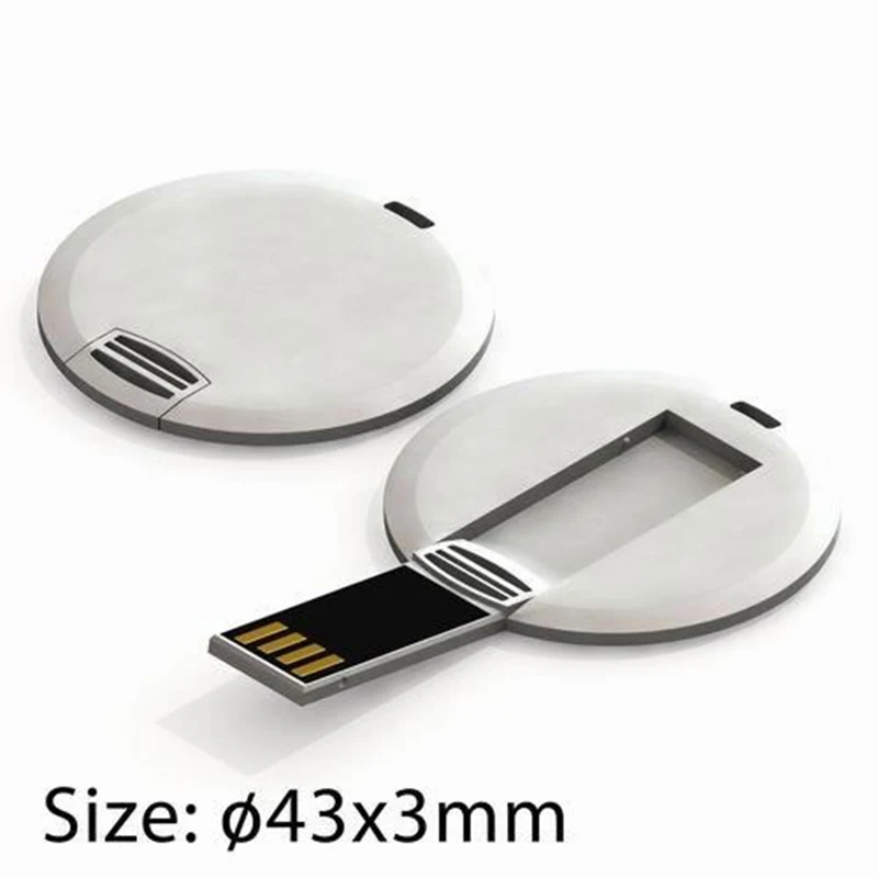 USB флеш накопитель с логотипом на заказ креативный круглый для карт Подарочный