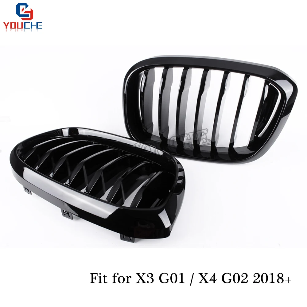 Новый G01 G02 передний почечный гриль для BMW X3 G01/X4 5-дверный SUV 2018 2019 1-slat глянцевый