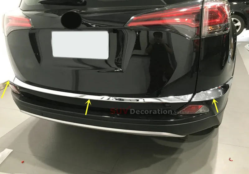 Для TOYOTA RAV4 2016 2017 2018 Хром задние ворота крышка Накладка переднего бампера Угловой