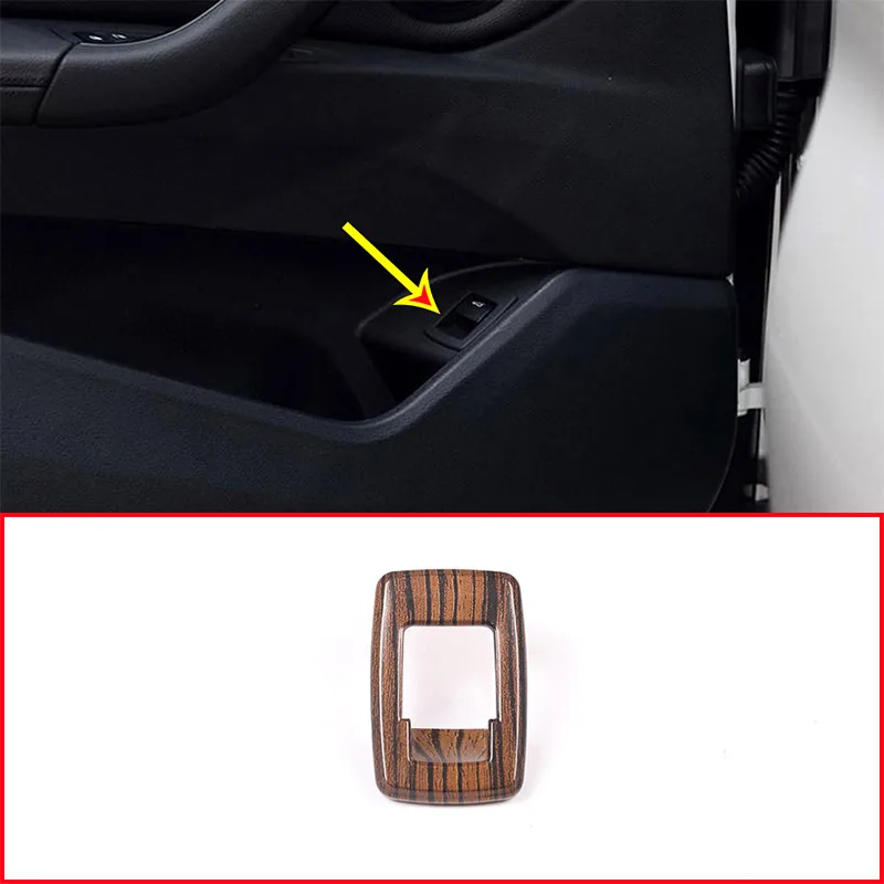 Сосновая древесина для BMW X1 F48 2016 2018 ABS внутренняя задняя дверь Swtich рамка кнопка