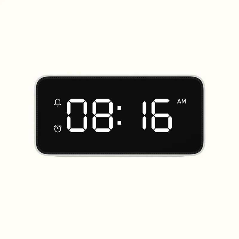 Original Xiaomi Xiaoai Smart AutomaticTime Calibration Mi Home App Alarm Clock Voice Broadcast ABS Table Dersktop Clocks | Электроника