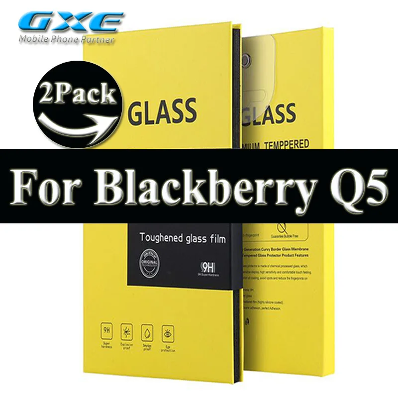 Закаленное стекло gxe(с уровнем твердости 9 H/0.25D/0,26 мм) для Blackberry DTEK50 DTEK60 Q5 Q10 Q20 Q30 Z10 Z20 Z30 Экран протектор пленка 2 шт./лот - Цвет: For Blackberry Q5