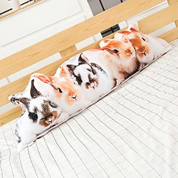 100cm rabbit Домашние животные в форме подушки фаршированные бульдог хаски собаки/кошки/кролик 4 в 1 плюшевые подушки для чтения постельные принадлежности Поясничный декор подушки - Цвет: 100cm rabbit