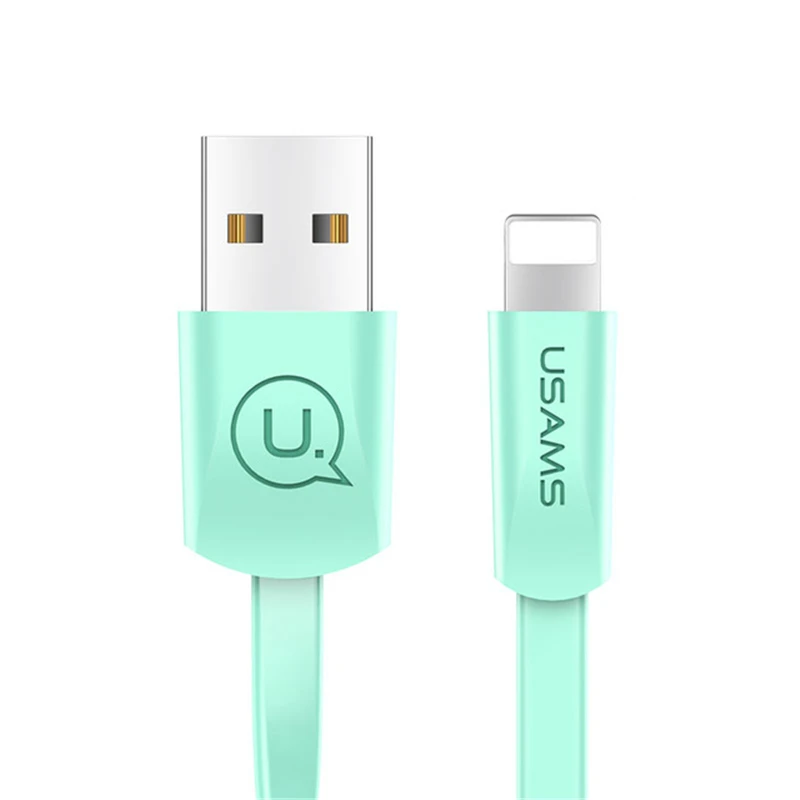 1 2 м плоский шнур USB для синхронизации данных зарядный кабель iPhone 6S 6 7 8 Plus X 5S 5C 5 SE