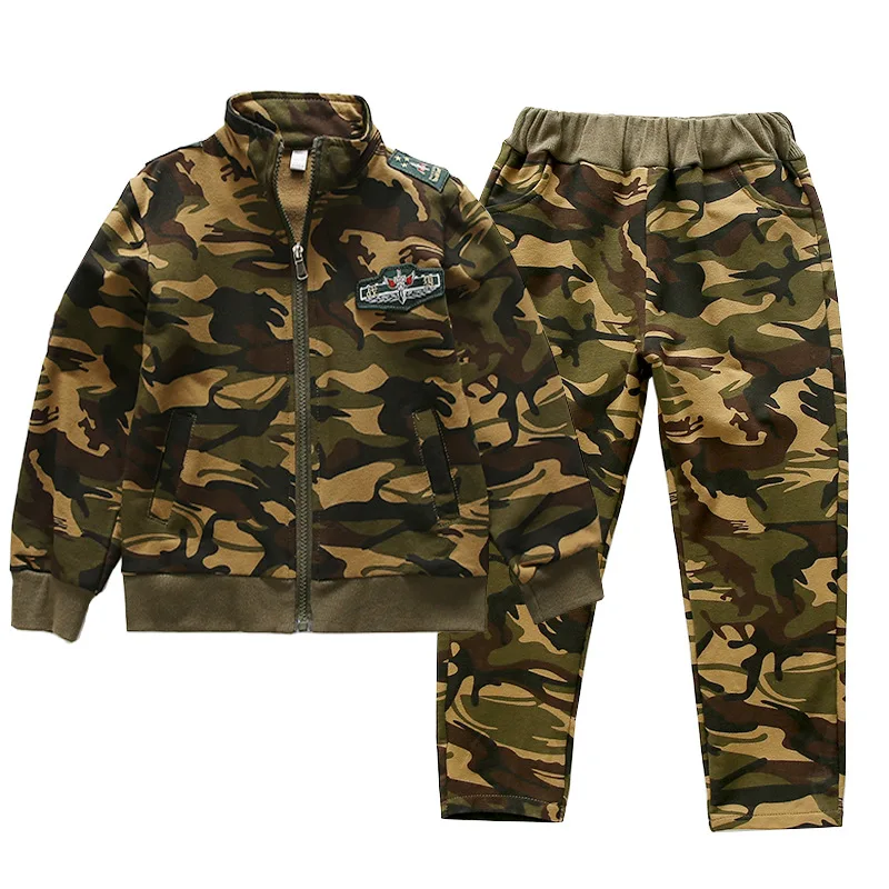 Новый 2018 открытый детская охотничий костюм Камуфляжный Одежда для мальчиков