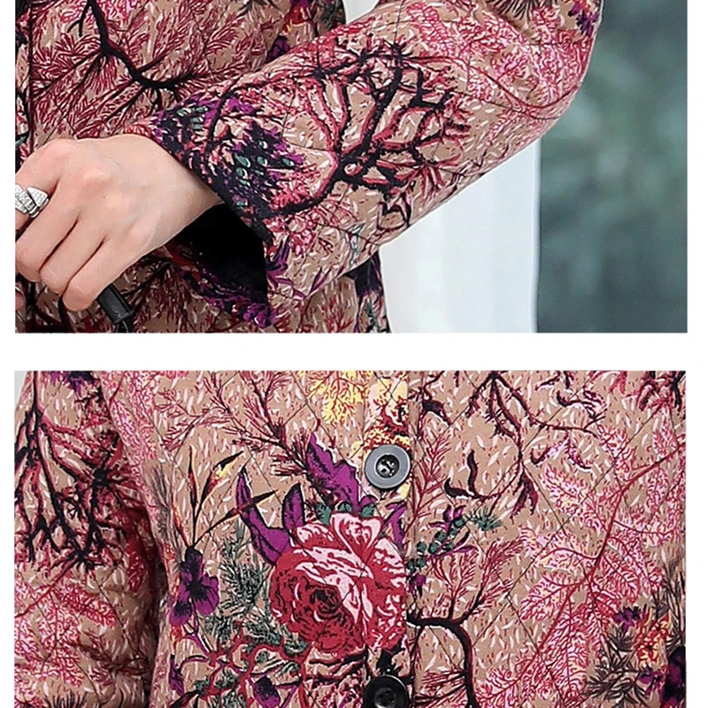 

Women Parkas Autumn Winter New Jackets Lady casual Padded Coat Plus size long quilted Coats female Casual Long Sleeve outerwear