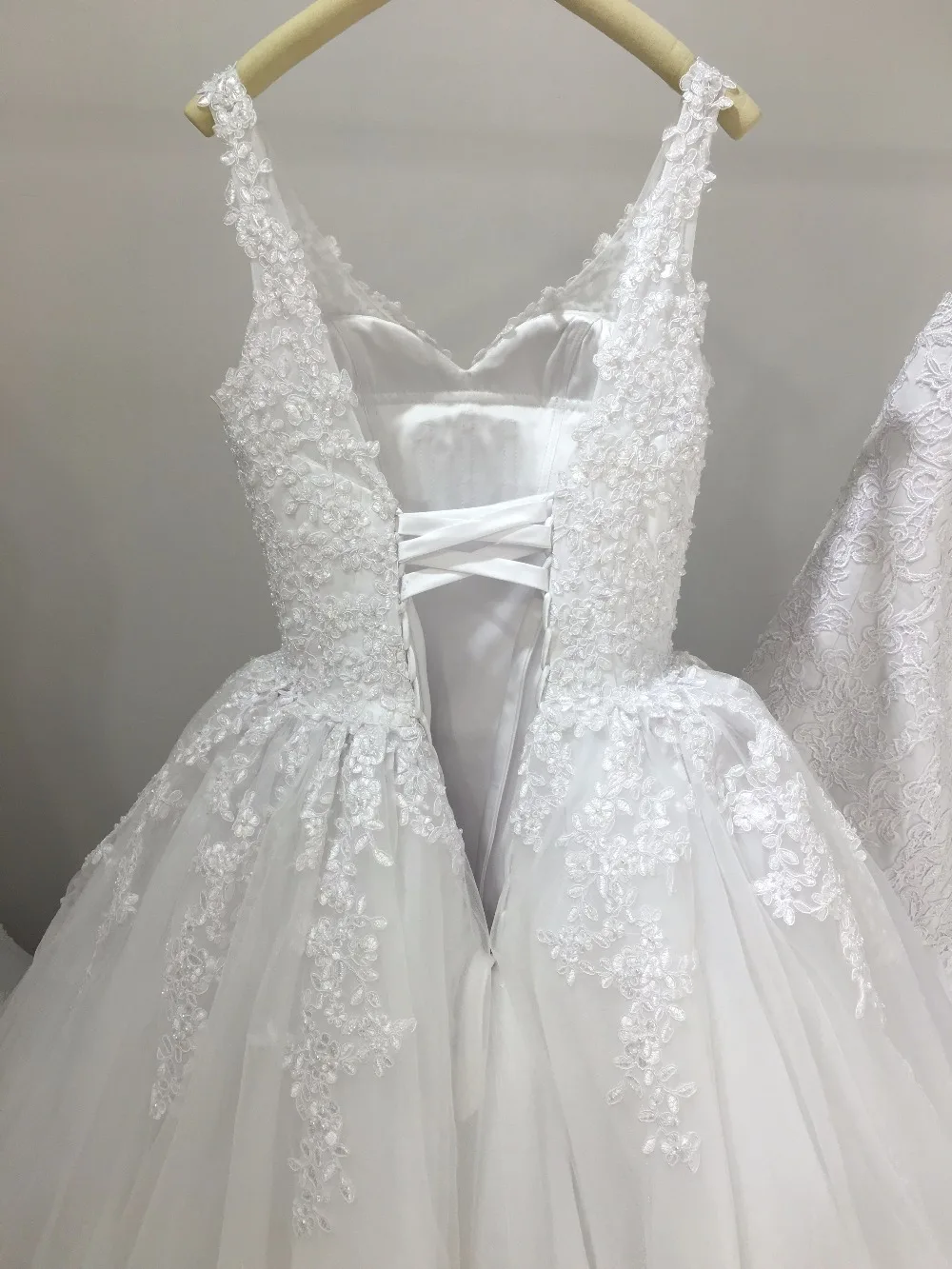 Amanda Novias Новое модное красивое свадебное платье с v образным вырезом Vestidos de Robe De