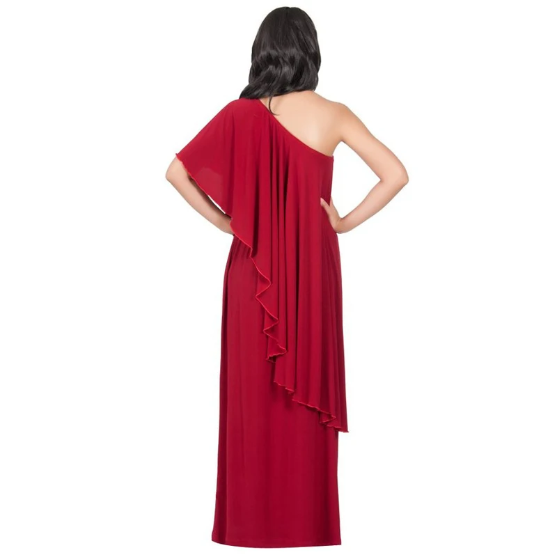 Женское длинное платье BHflutter с оборками и открытыми плечами в европейском стиле