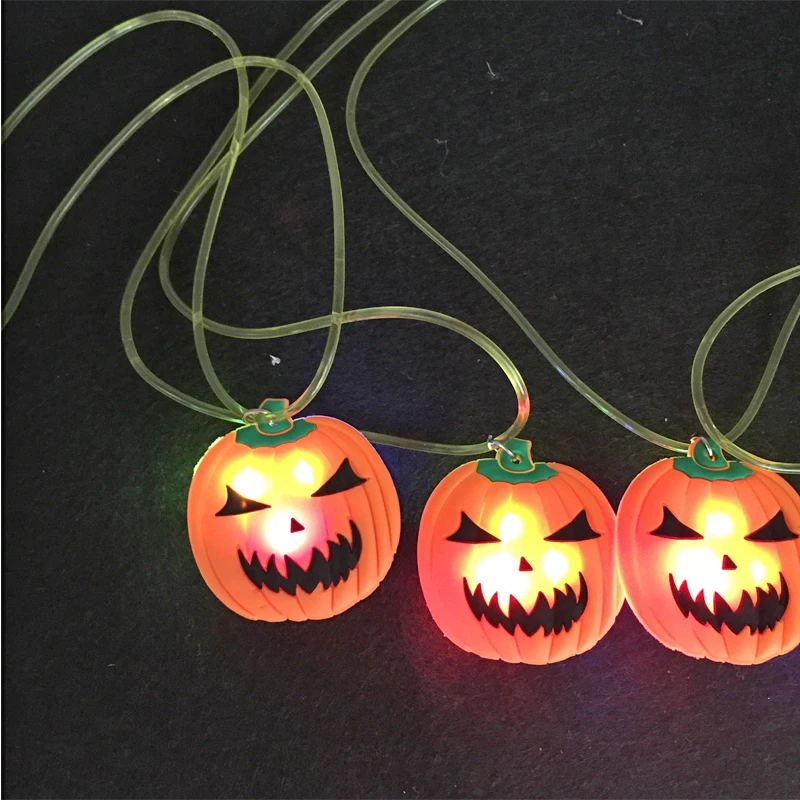 Led Dance Gafas флеш-колье в форме тыквы светящаяся подвеска пластиковая мультяшная