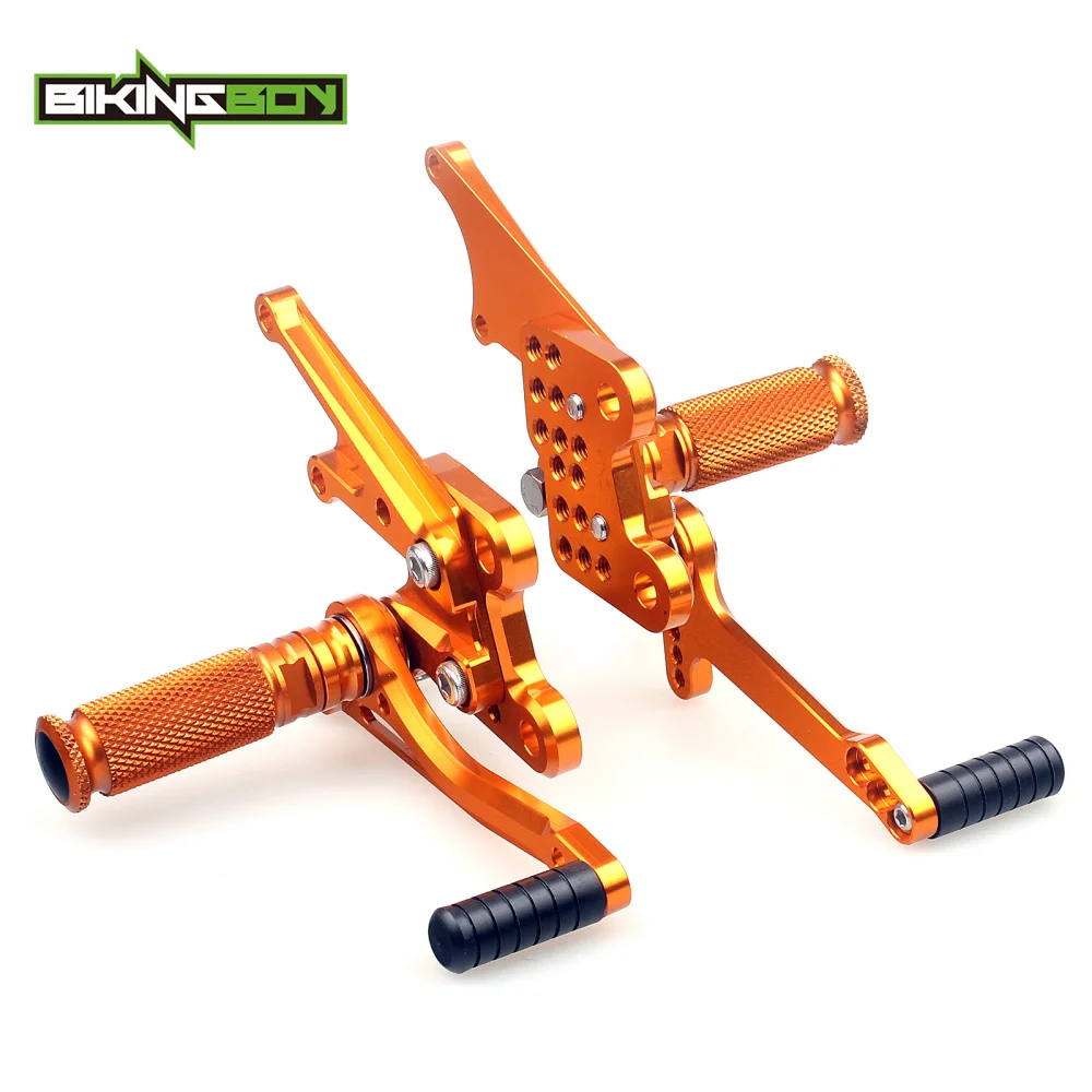 BIKINGBOY ЧПУ Регулируемая подножки подножек ног сзади Устанавливает Rearsets для KAWASAKI