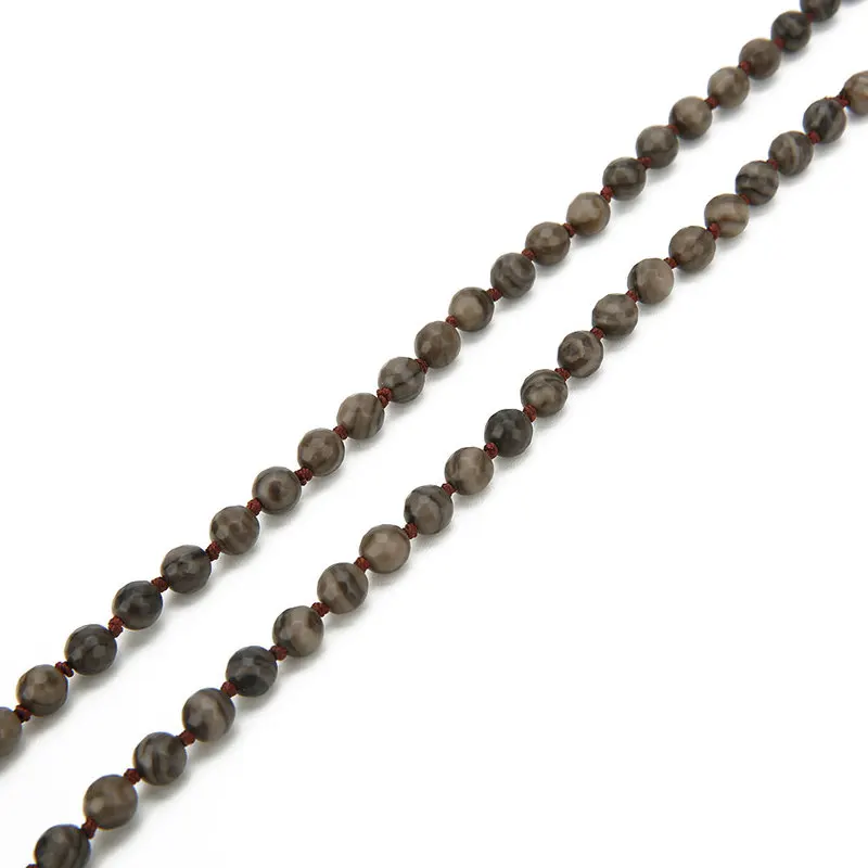 Balibali Frosted Matte Amazon Stone Beaded Necklace Women Cut Faceted Bead Tassel Charm Long collar mujer Men Bohemian | Украшения и