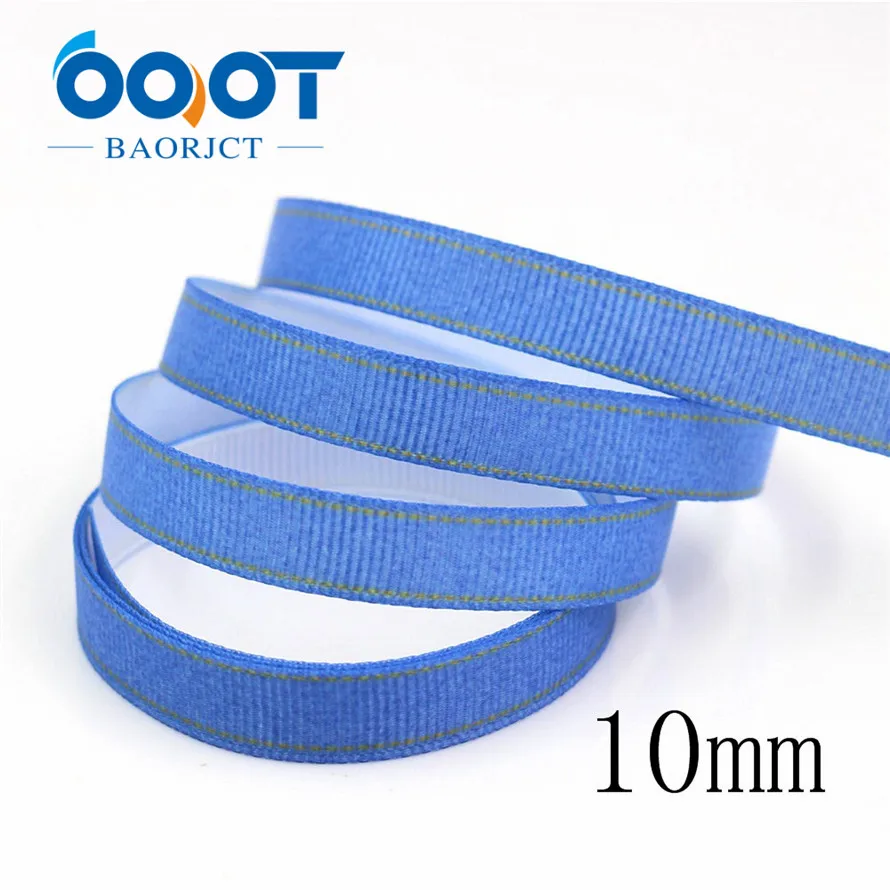 OOOT BAORJCT G-18524-298, 10 двор 25/38 мм джинсы серии печатных корсажные ленты, Аксессуары для волос материал Свадебная подарочная упаковка - Цвет: G-18524-298