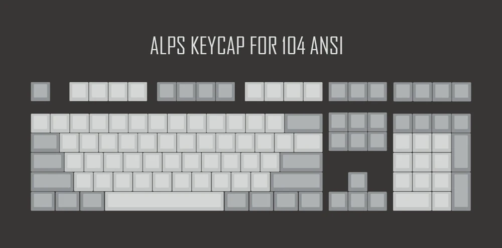 XDA ALPS пустые брелки пустые белые серые для MX механическая клавиатура gh60 покер xd64 xd60 xd68 xd84 xd96 Планк 87 104 ansi tkl