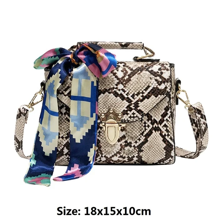 Type E Snake Print Маленькая сумка на плечо со змеиным принтом, сумки-мессенджеры для женщин, кожаные сумки через плечо с цепочкой, женские сумки - Цвет: Type E Snake Print