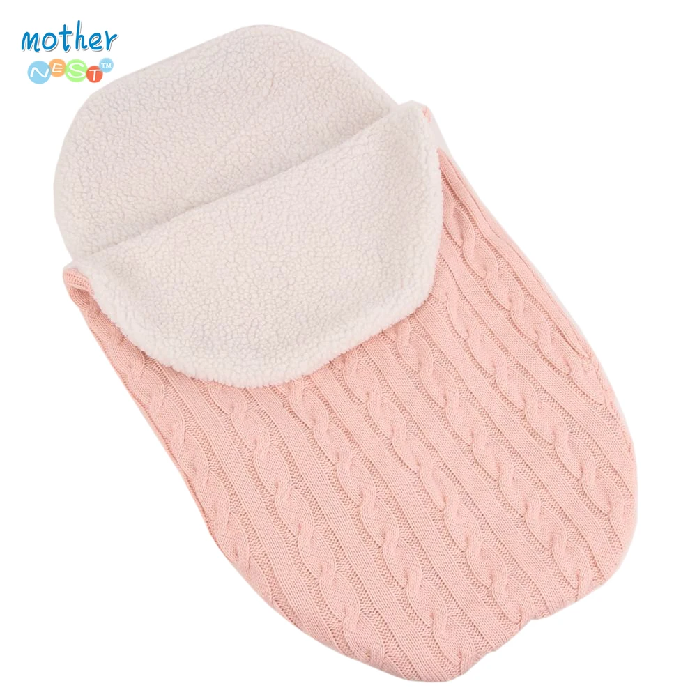 6 видов цветов Осень-зима Wram вязанные спальные мешки для новорожденных детское