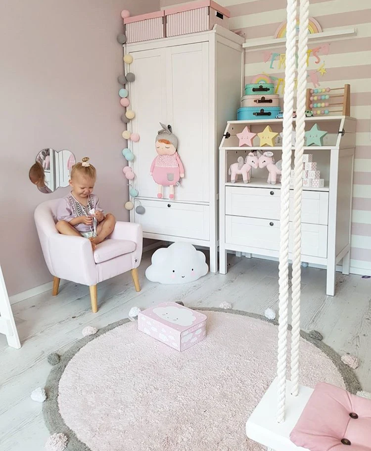 Круглый коврик Tapete Infantil нордический мягкий хлопок пушистый напольный коврик коврики килим для детской спальни гостиной розовый серый синий