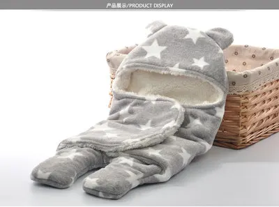 Новый спальный мешок для младенцев Осень-Зима s как конверт новорожденных кокон