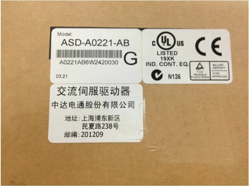 Delta ECMA-C30602SS + ASD-A0221-AB 200 Вт Серводвигатель наборы драйверов 220VAC 0.2KW 60 мм 3000 об/мин
