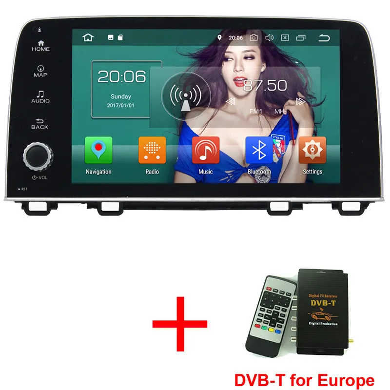 Radio x DVB-T TV Box KLYDE " ips 4G wifi Android 8,0 Восьмиядерный PX5 4 Гб ОЗУ 32 Гб ПЗУ RDS BT автомобильный dvd-плеер Радио стерео для Honda CRV CR-V - Цвет: Radio x DVB-T TV Box