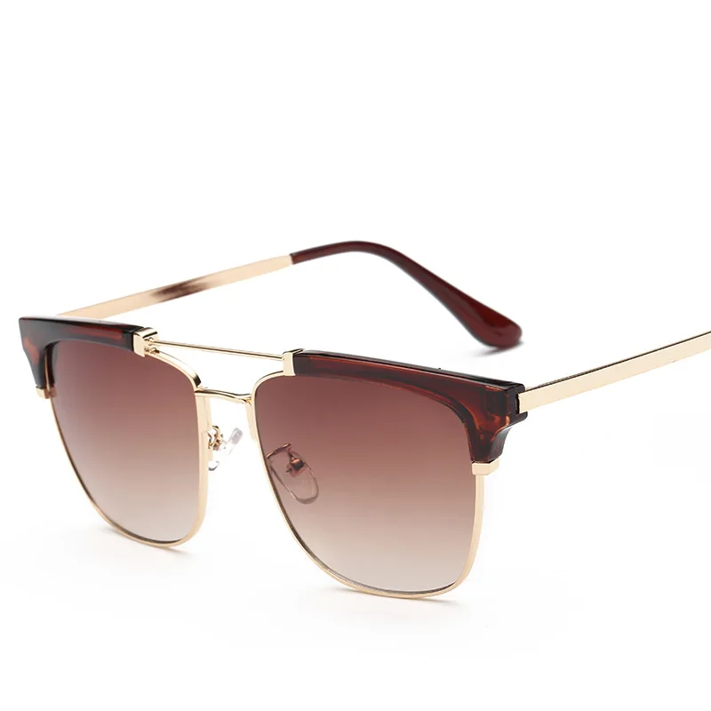 Женские солнцезащитные очки LONSY брендовые дизайнерские в полуоправе UV400 высокое