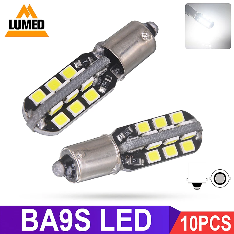 10x BA9S LED s T4W автомобисветодиодный светодиодный 24 SMD 2835 подсветка номерного знака