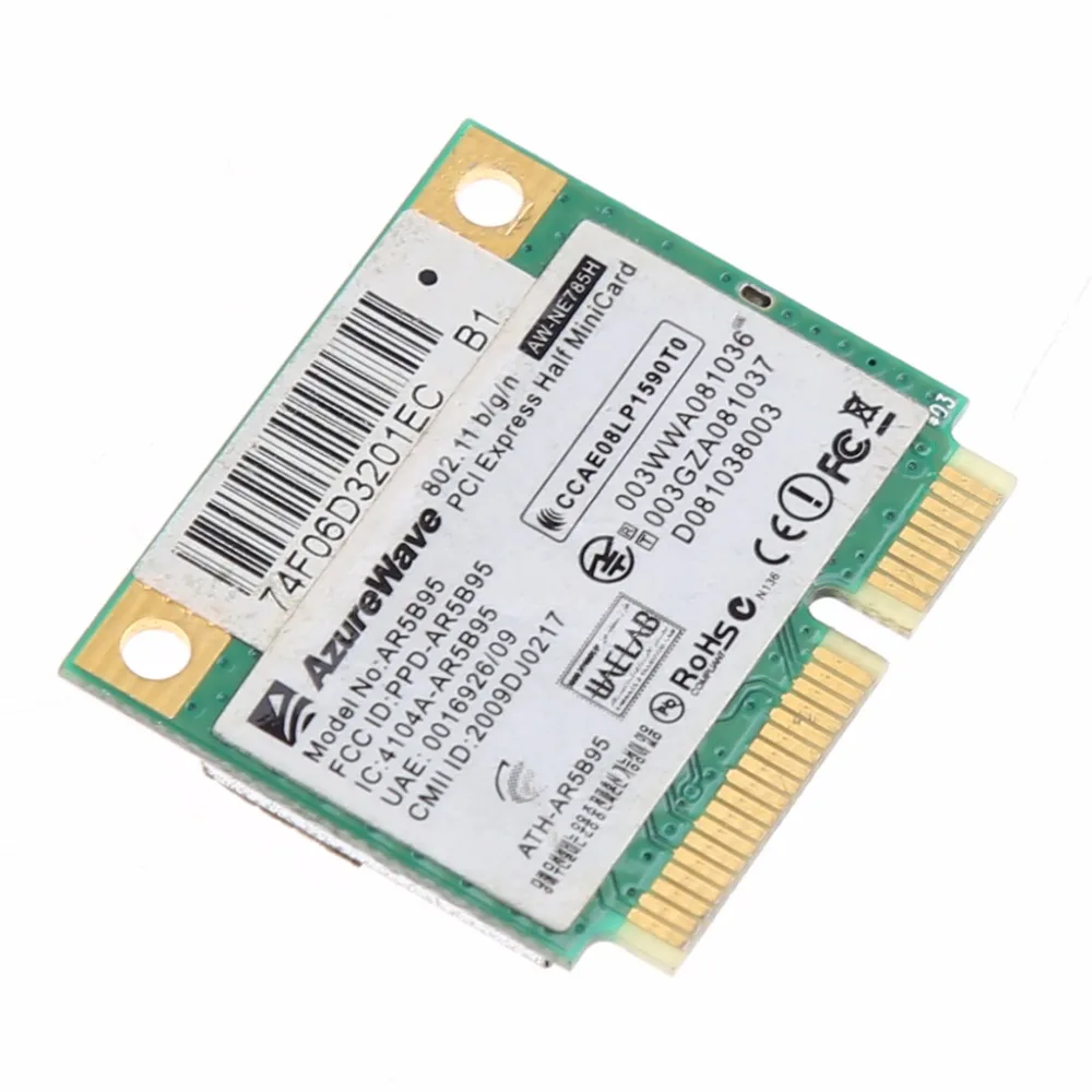 AR9285 AR5B95 полувысота Mini PCI E 150 Мбит/с беспроводной Wlan WiFi карта для Atheros C26|wifi card|wlan