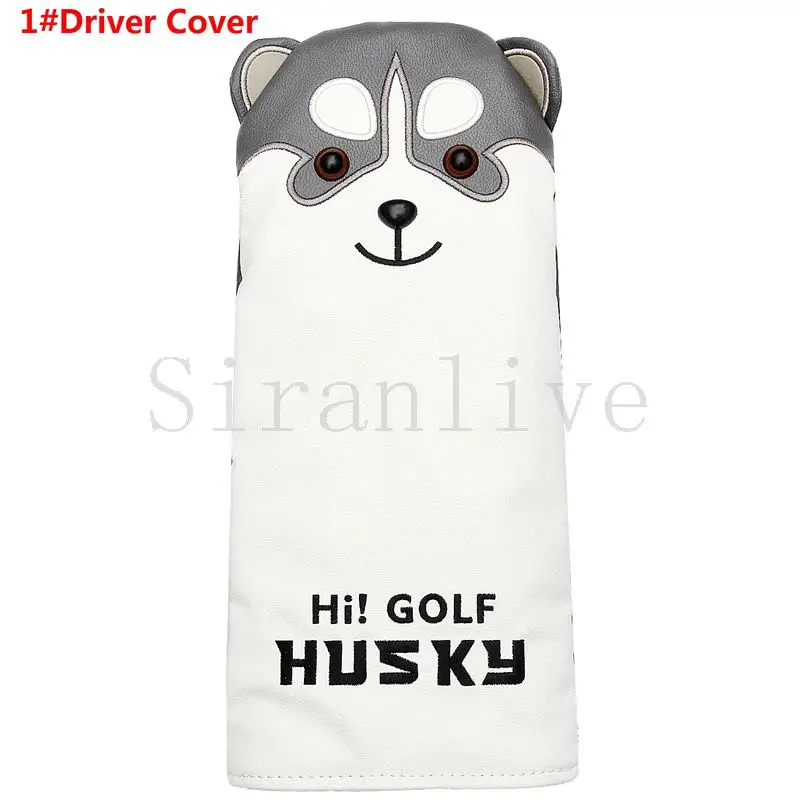 1pcs Driver Cover 9 шт./багуски Железный головной убор Гольф Железный клуб головы чехлы с ПУ и пух материал - Цвет: 1pcs Driver Cover