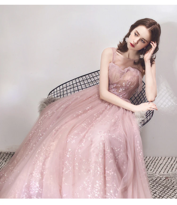 Женское вечернее платье Тюлевое с аппликацией для выпускного вечера 2020|Вечерние