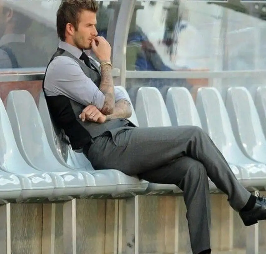 Серый приталенный жилет для мужчин David Beckham деловой мужской костюм Свадебный