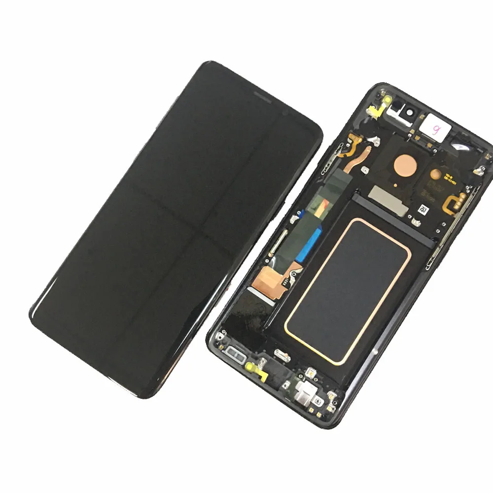 Новые запасные части для ЖК-экранов с рамкой Samsung Galaxy S9 Plus G965F G965U G965 ЖК-дисплей