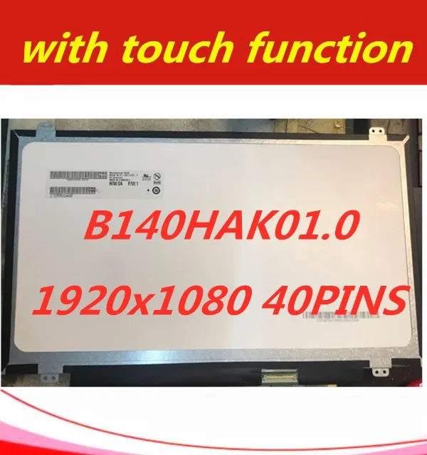 Для ноутбука 14 0 &quotсветодиодный дисплей сенсорный ЖК-экран B140HAK01.0 FHD 1920x1080 eDP 40