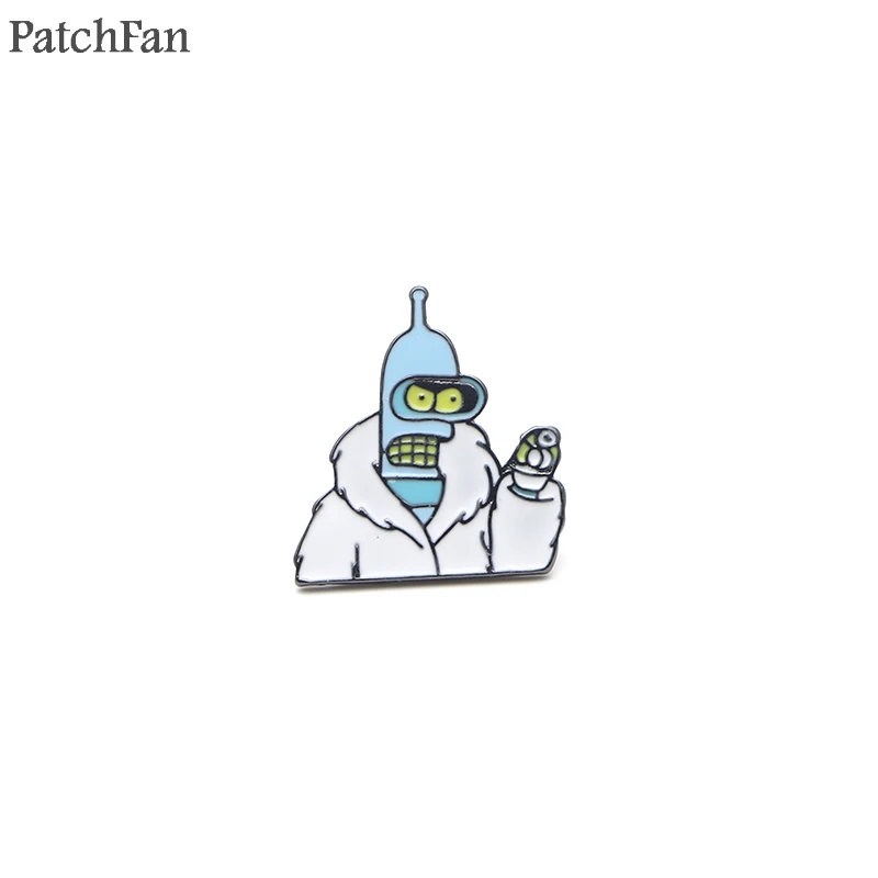 Patchfan Futurama Мультяшные цинковые эмалированные булавки трендовые медали insignia para рюкзак рубашка Броши Одежда Значки для мужчин и женщин A1502