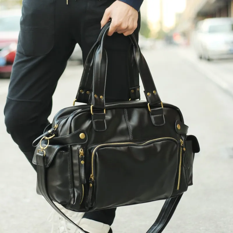 Винтажная дорожная сумка, мужская сумочка для багажа, спортивный мешок, сумка на плечо из кожи для выходных от AliExpress RU&CIS NEW