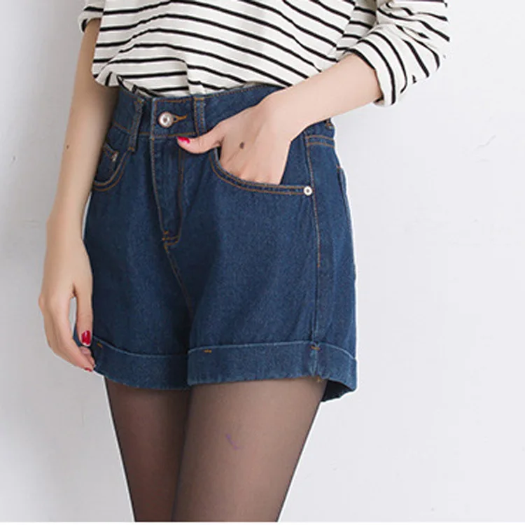 Европейский Гран-при 2017 летние женские джинсовые шорты с высокой талией