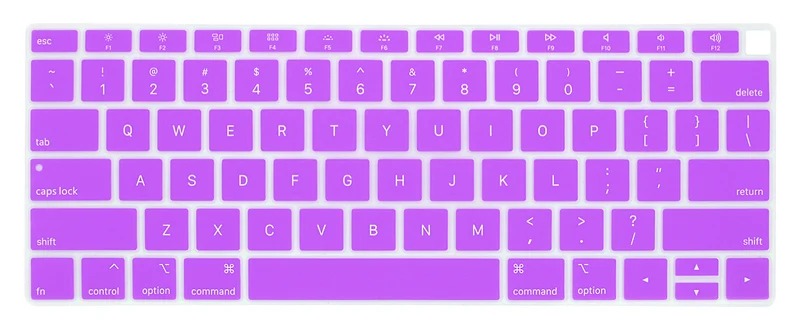 Защита клавиатуры США для Macbook Air 13 A1932 Силиконовая Защитная пленка для клавиатуры крышка MacbookAir 13,3 A1932 защита кожи - Цвет: Фиолетовый