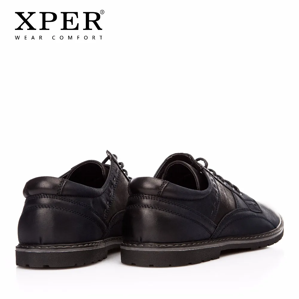 2018 XPER Brand Fashion Men Casual Shoes Wear Comfortable Walking Business Lace-up Flat Blue #YM86821 | Обувь