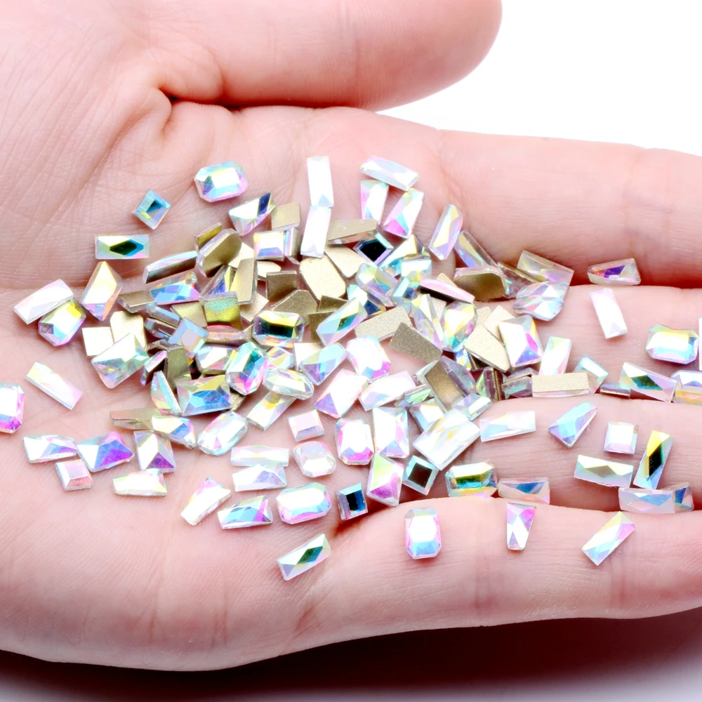 20 шт Кристалл AB Storm Rhinestone Flash трапециевидная прямоугольная квадратная прозрачная