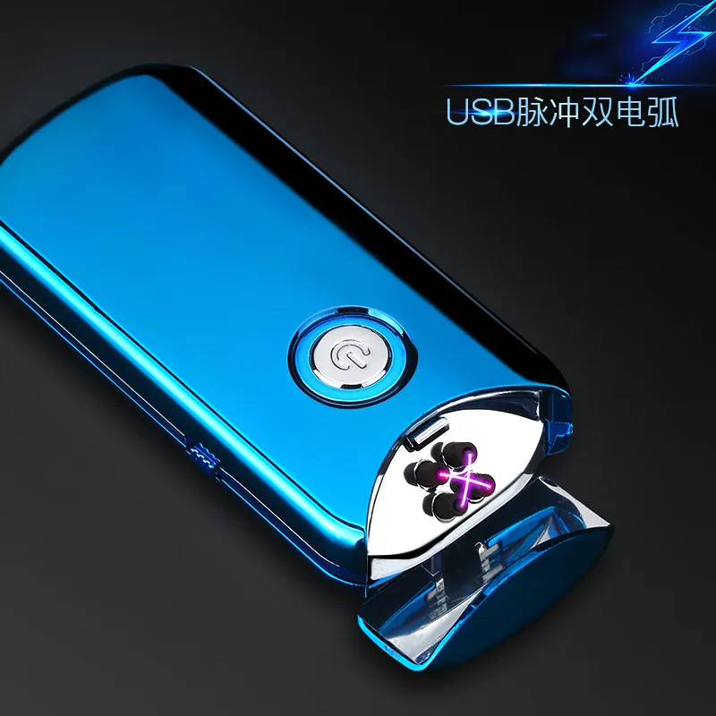 Новая двойная дуговая зажигалка электронная USB Зажигалка плазменная