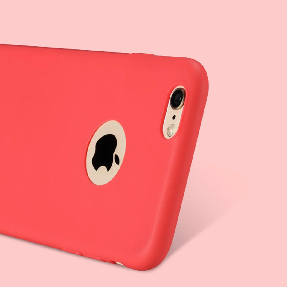 Тонкий чехол из ТПУ для iphone 6s силиконовый мягкий iphone6s SE 5 5s 6 7 Plus матовый телефона