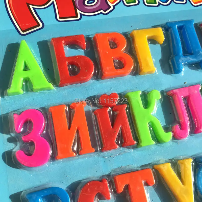 33 шт. детский пластиковый магнит на холодильник с русскими буквами|russian alphabet