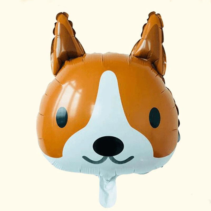 18inch dog 18 дюймов животное воздушный шарик из алюминиевой фольги шар цыпленок/собака/лиса/Бегемот/шар в форме дельфина Дети День Рождения Декор Детская игрушка для душа поставка - Цвет: 18inch dog