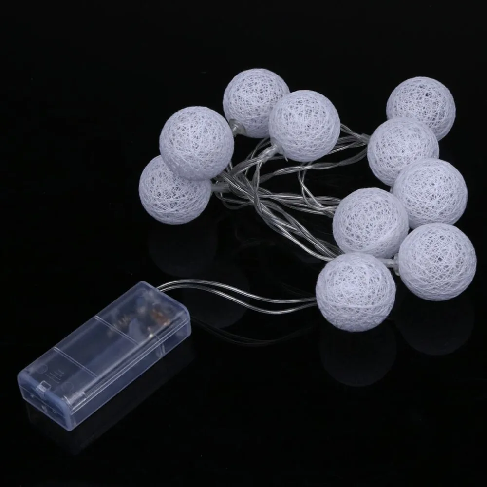 1.3m 10 LED Light String Creative Wool Ball Lamp Battery Operated Home Indoor Decor Fairy for Christmas Wedding Party | Освещение