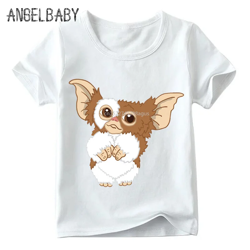 Детская смешная футболка с мультяшным принтом Gremlins Gizmo летние милые топы для