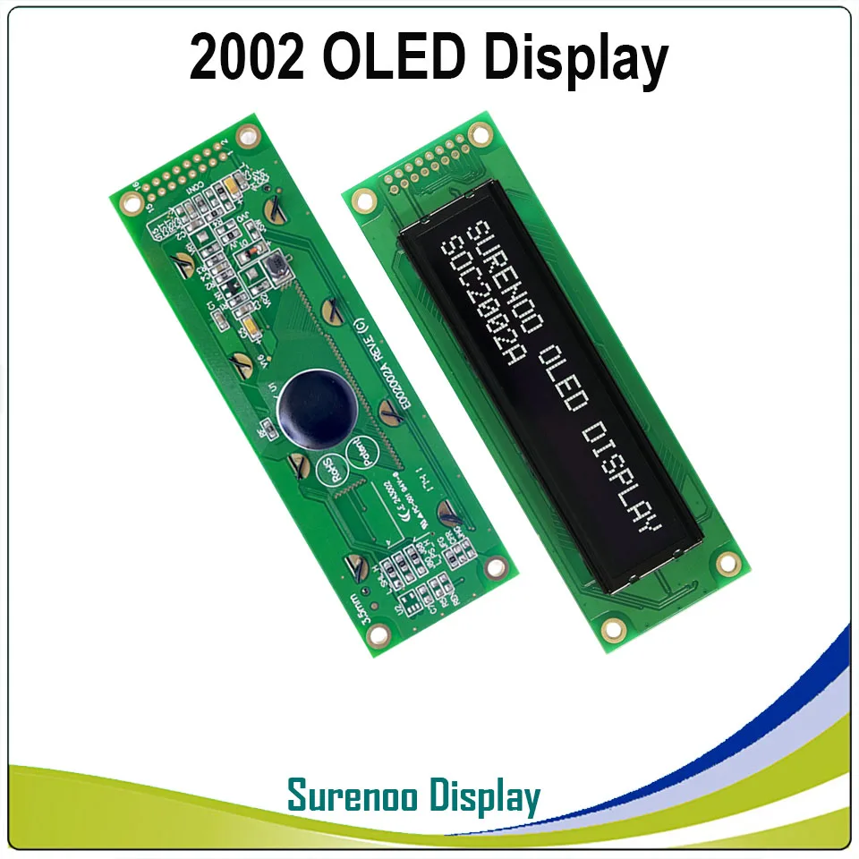Реальный oled-дисплей, 2002 параллельный OLED совместимый 202 20*2 символ ЖК-модуль дисплей LCM экран Встроенный WS0010, поддержка SPI - Цвет: White Color