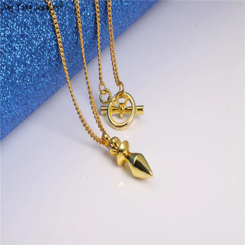 Jang Yang reiki pendente di rame e pendoli for rabdomanzia pendolo armonia in oro rosa Catena Europeo Alla Moda Con necklase|Подвески| |
