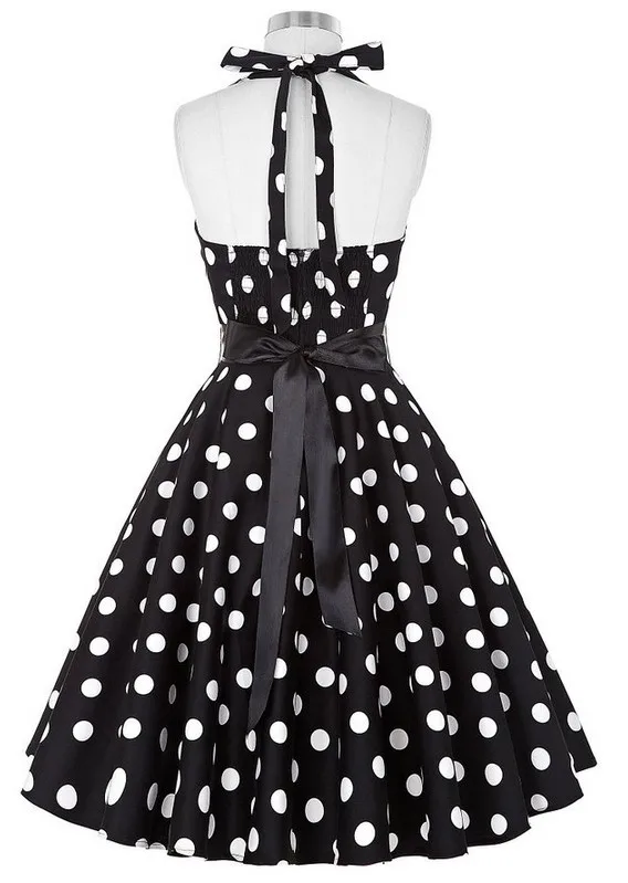 2019 рокабилли платье в горошек женское еда 1950 S 60 винтажное Vestidos на булавке большое